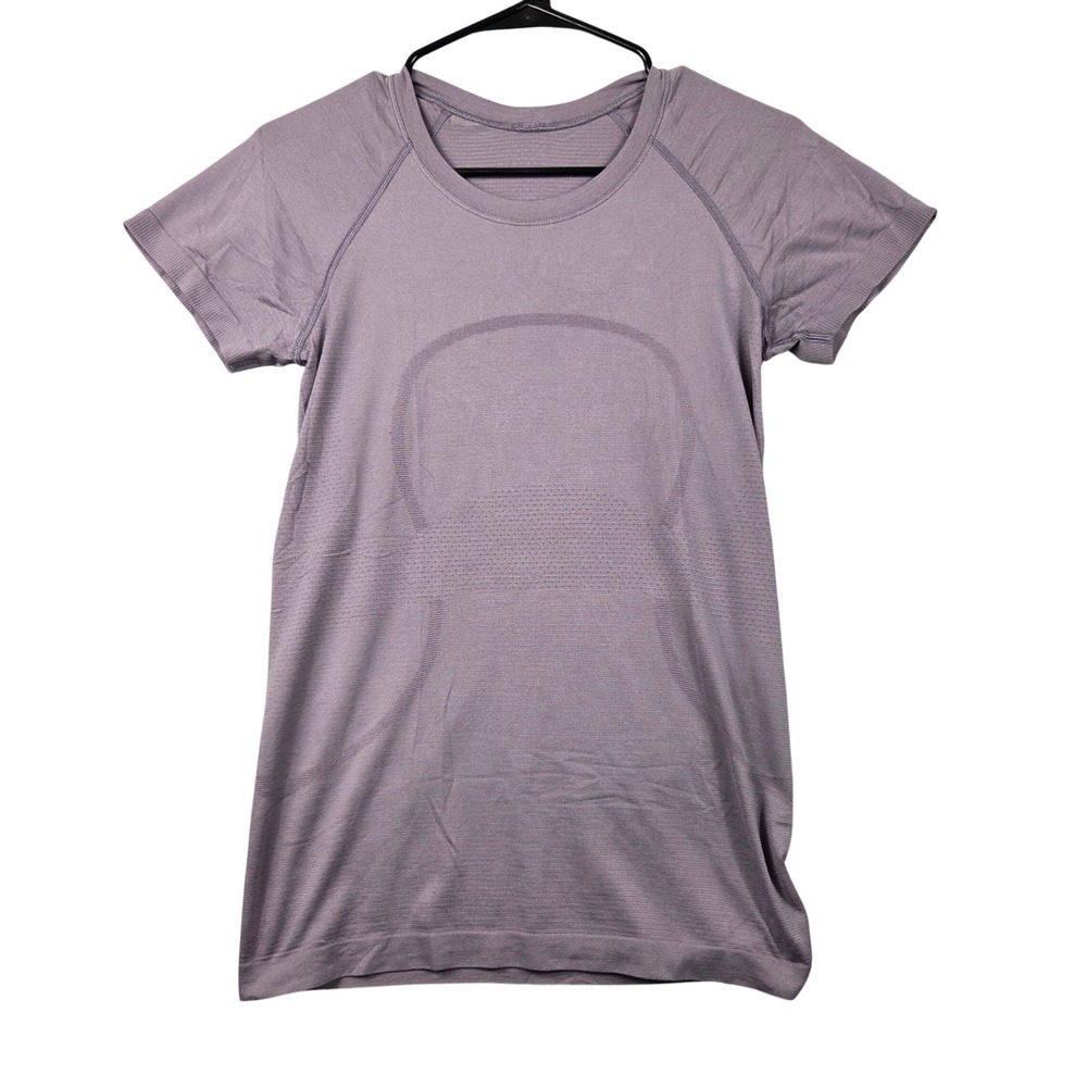 Lululemon Swiftly Tech SS 2.0 Women 6 Purple Excellent Mesh Venting Workout Top
